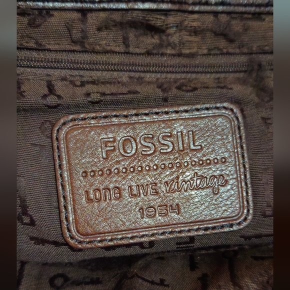 Fossil Vintage Rare Reissued Weekender Brown and Multicolor Satchel - Picture 13 of 16